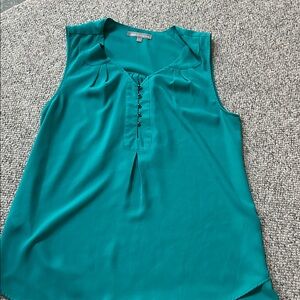 Daniel Rainn Teal Sleeveless Blouse